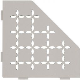 Schlüter-SHELF-E-S2 TSBG FLORAL Alu strukturbeschichtet beigegrau fünfeckige Ablage, 195x195 mm