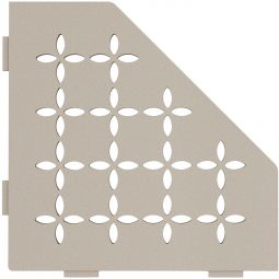Schlüter-SHELF-E-S2 TSC FLORAL Alu strukturbeschichtet creme fünfeckige Ablage, 195x195 mm