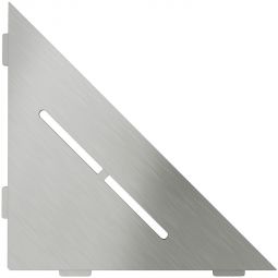 Schlüter-SHELF-E-S1 EB PURE Edelstahl V2A gebürstet dreieckige Ablage, 210x210 mm