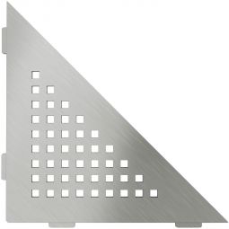 Schlüter-SHELF-E-S1 EB SQUARE Edelstahl V2A gebürstet dreieckige Ablage, 210x210 mm