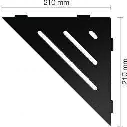 Schlüter-SHELF-E-S1 MGS Wave Alu strukturbeschichtet graphitschwarz matt dreieckige Ablage, 210x210 mm