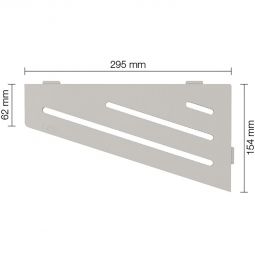 Schlüter-SHELF-E-S3 TSBG WAVE Alu strukturbeschichtet beigegrau viereckige Ablage, 154x295 mm
