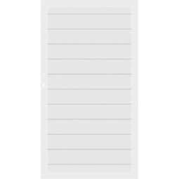TraumGarten Sichtschutzzaun SYSTEM ALU PLUS Tor Weiß/Weiß 98x180 cm, wählbare Öffnungsrichtung