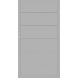 TraumGarten Sichtschutzzaun SYSTEM ALU XL Tor Silber/Silber 98x180 cm, inkl. Beschlagsatz und Einsteckschloss
