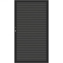 TraumGarten Sichtschutzzaun SYSTEM NEO PLATINUM Tor anthrazit Einzeltor 98x180 cm mit Alurahmen & 12 ummantelten WPC-Profilen – witterungsbeständig & DIN li./re. anschlagbar