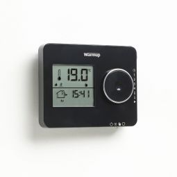 Warmup Tempo Digital Thermostat programmierbar schwarz Intuitive Bedienung über Drehknopf und Schieberegler, schnell und in nur wenigen Schritten einstellbar