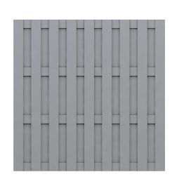 TraumGarten Sichtschutzzaun JUMBO WPC Grau waagerecht und senkrecht montierbar