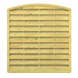 TraumGarten Sichtschutzzaun Holz XL rund-oben verstärkter Rahmen, Lamellen glatt gehobelt, verschiedene Größen