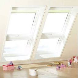 VELUX Dachfenster Lichtlösung QUARTETT Kunststoff THERMO weiß Fenster 2-fach Standard-Verglasung, ESG außen, VSG innen
