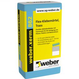 weber Fliesenkleber weber.xerm 862 Flex-Klebemörtel mit Trasszusatz