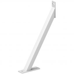 TraumGarten Sichtschutzzaun Windanker Plus weiß zur Sicherung gegen Wind und Windböen, Metall, 47x30x5 cm