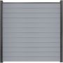 GroJa BasicLine schmal PVC-Steckzaun Sichtschutzzaun Silbergrau Sichtschutz Steckzaun Lamellenzaun