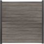GroJa BasicLine schmal PVC-Steckzaun Sichtschutzzaun Monument Oak Sichtschutz Steckzaun Lamellenzaun