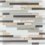 Kombimosaik Glas Naturstein Quarzit Beige Color Glasmix Braun Grau Weiß Brick 30x30 cm Mosaikfliesen 8 mm