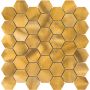 Metallmosaik Gold Hexagon 30x30 cm Mosaikfliesen