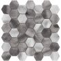 Metallmosaik Silver Hexagon 30x30 cm Mosaikfliesen