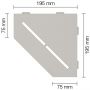 Schlüter-SHELF-E-S2 TSBG PURE Alu strukturbeschichtet beigegrau