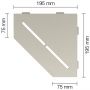 Schlüter-SHELF-E-S2 TSC PURE Alu strukturbeschichtet creme
