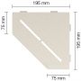 Schlüter-SHELF-E-S2 TSI PURE Alu strukturbeschichtet elfenbein