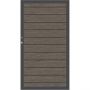 TraumGarten Sichtschutzzaun SYSTEM ALU PLUS Tor Vintage-Oak/Anthrazit