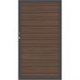 TraumGarten Sichtschutzzaun SYSTEM WPC Platinum Tor Braun/Anthrazit