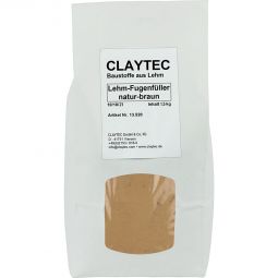ClayTec Lehm-Fugenfüller, natur-BRAUN 1,5 kg-Beutel, trocken