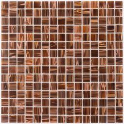 Wellker Glasmosaik Kupfer Hellbraun 32,7x32,7 cm Mosaikfliesen 4 mm Für Innenbereich und Feuchtraum geeignet