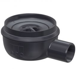 ACO Badablaufkörper Easyflow flach Ablauf seitlich Ablaufunterteil, Ablaufdurchmesser: DN50