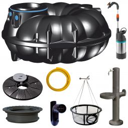 BENZ24 Gartenanlage Flachtank NEO Regenwassertank Aktionspaket verschiedene Tankgrößen, inkl. Zubehör