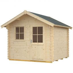 Skan Holz Gartenhaus Porto Gartenhütte verschiedene Größen, skandinavisches Fichtenholz, Wandstärke 28mm