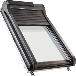 Roto Außenrollladen Designo ZRO S R4R7 Solar Funk mit Easy Charge Ladefunktion, inkl. Funk-Wandsender