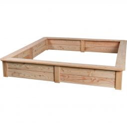 BEO 4-Eck-Maxi-Sandkasten 200x200 cm europäisches Lärchenholz, Profilstärke 22 mm, Höhe 31 cm