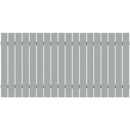 TraumGarten Gartenzaun SQUADRA Alu Silber Metallzaun hochwertige Aluminium-Profile, 180x90 cm 