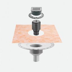 Schlüter-KERDI DRAIN V50 Entwässerungset Praktisches Komplettset mit senkrechtem DN 50 Stutzen, verschiedene Rostvarianten