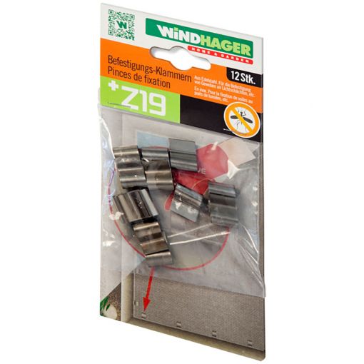Windhager Insektenschutz Edelstahlklammer 12 Stk./Pack 2