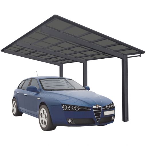 XIMAX Aluminium Carport Linea Schwarz 2