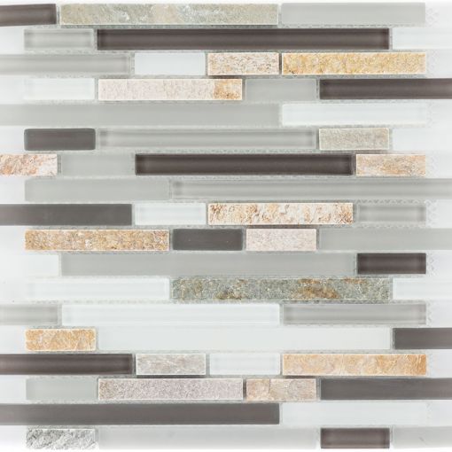 Wellker Kombimosaik Glas Naturstein Quarzit 2