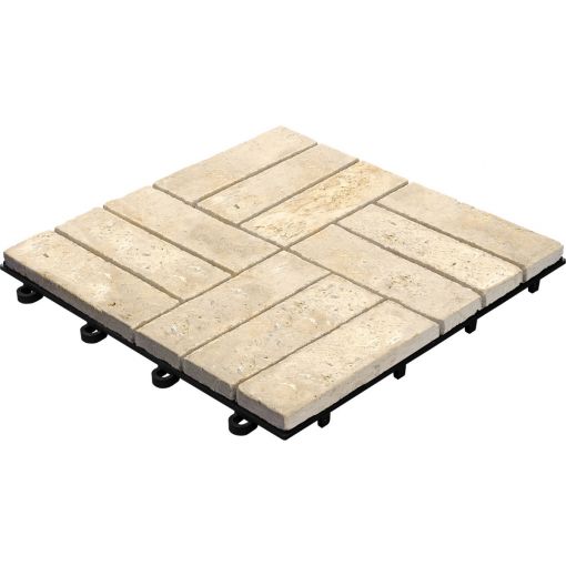 florco Klickfliese stone Travertine 4x3 2