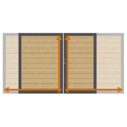 TraumGarten Doppeltor auf Maß Sichtschutzzaun 2