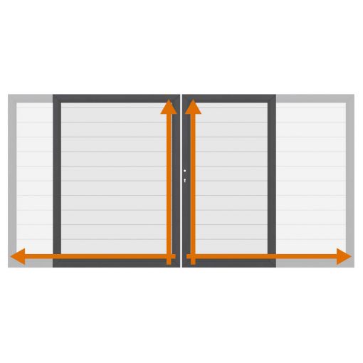 TraumGarten Doppeltor auf Maß Sichtschutzzaun 2