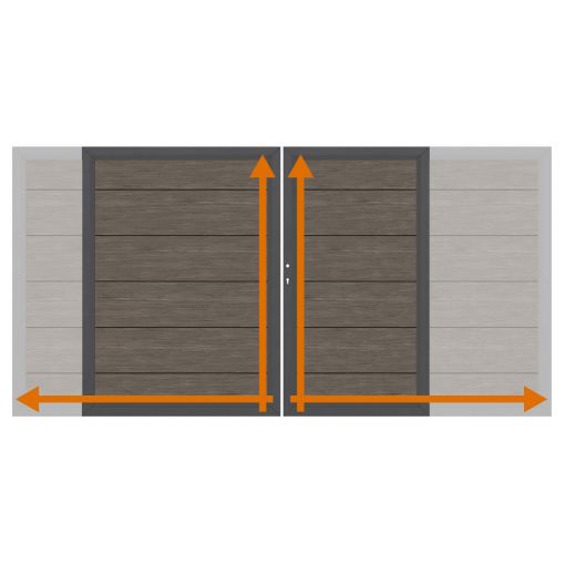 TraumGarten Doppeltor auf Maß Sichtschutzzaun 2