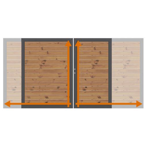 TraumGarten Doppeltor auf Maß Sichtschutzzaun 2