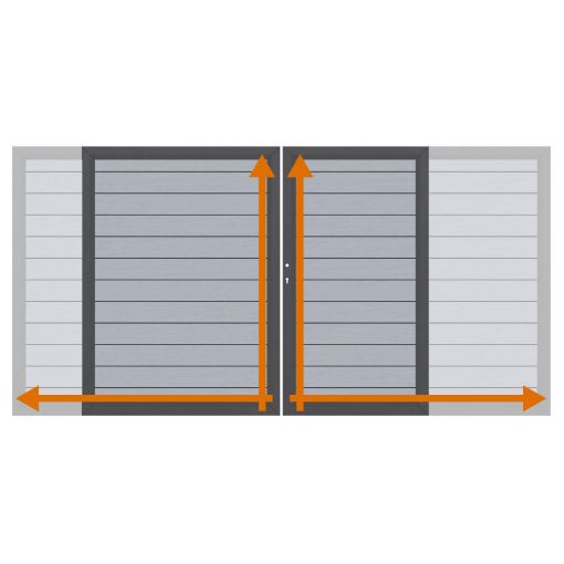 TraumGarten Doppeltor auf Maß Sichtschutzzaun 2