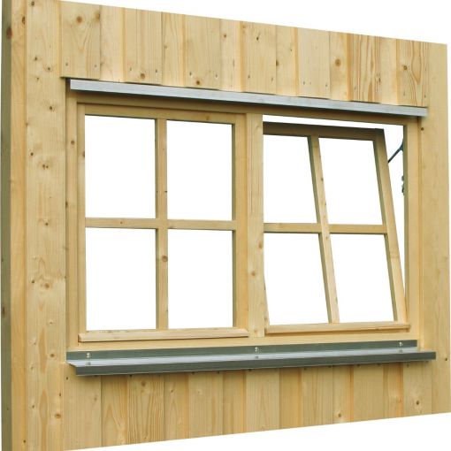 Skan Holz Doppelfenster Naturbelassen für 2
