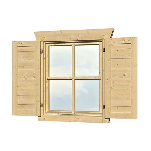 Skan Holz Fensterläden zweiteilig 57,5x70,5cm 2
