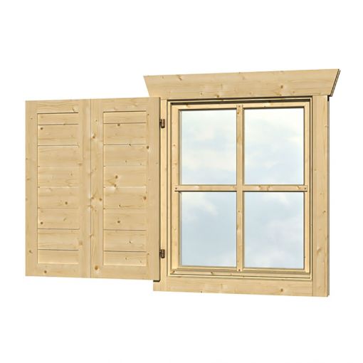 Skan Holz Fensterläden einteilig 57,5x70,5cm 2