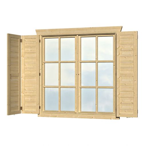 Skan Holz Fensterläden 2x57,5x123,5cm für 2