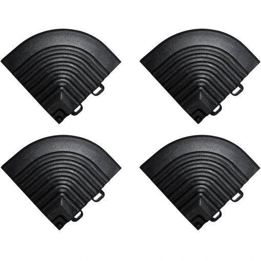 florco Klickfliese Eckteil-Set Rasen schwarz 2
