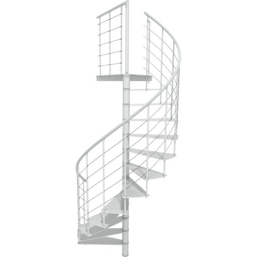 Minka Spindeltreppe Milano weiß Wendeltreppe 2
