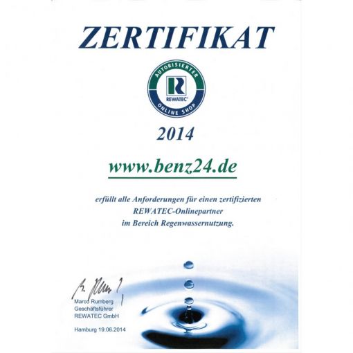 Rewatec NEO Basic Gartenanlage Zisterne BENZ24